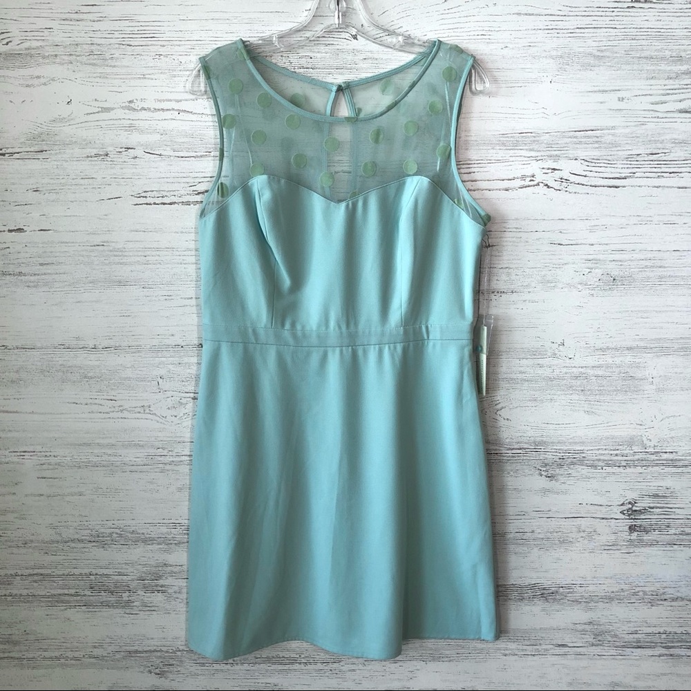 NWT LAUREN CONRAD Polka Dot Sweetheart Dress 14